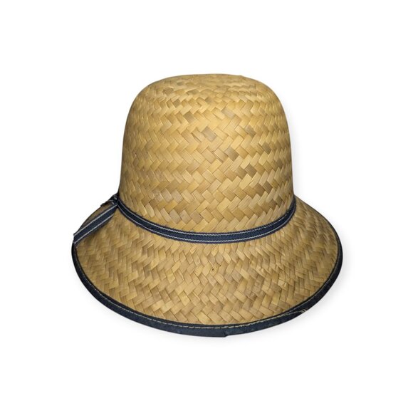 Vintage American Harvest Hat Co Sun Toppers Woven Straw Bucket Hat Sized Small - Picture 4 of 14